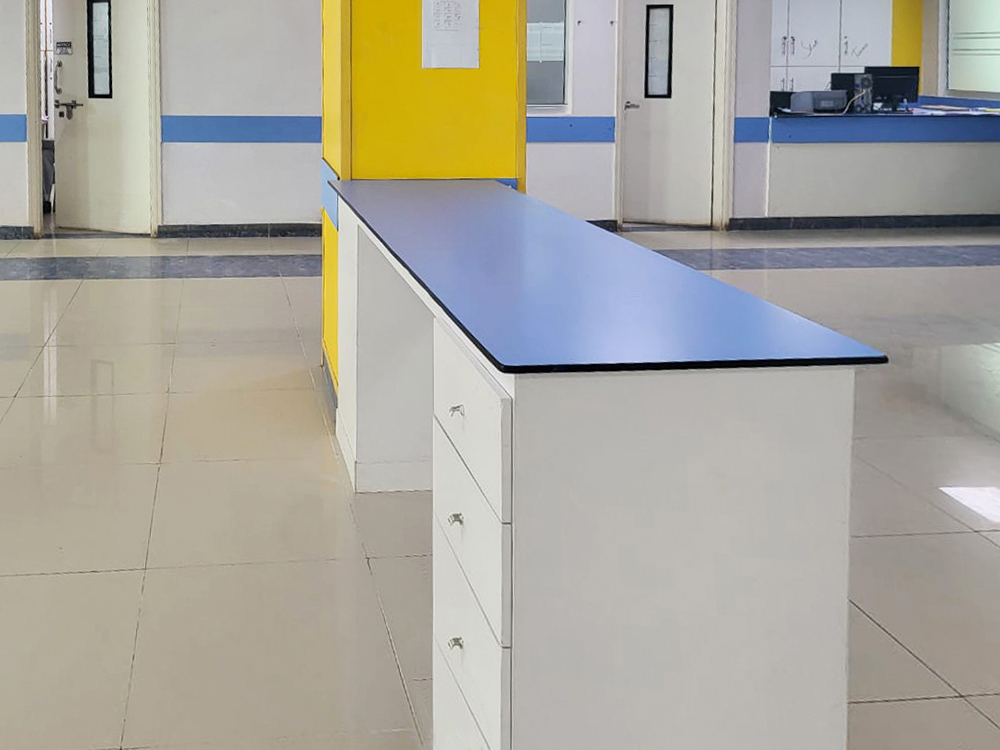 DEBO projects in Pakistan including medical counters, wall panels and doors